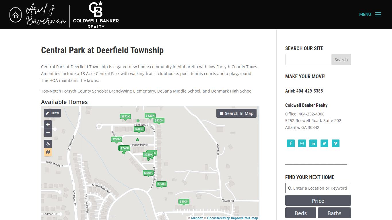 Central Park at Deerfield Township | Ariel J Baverman, Property ...